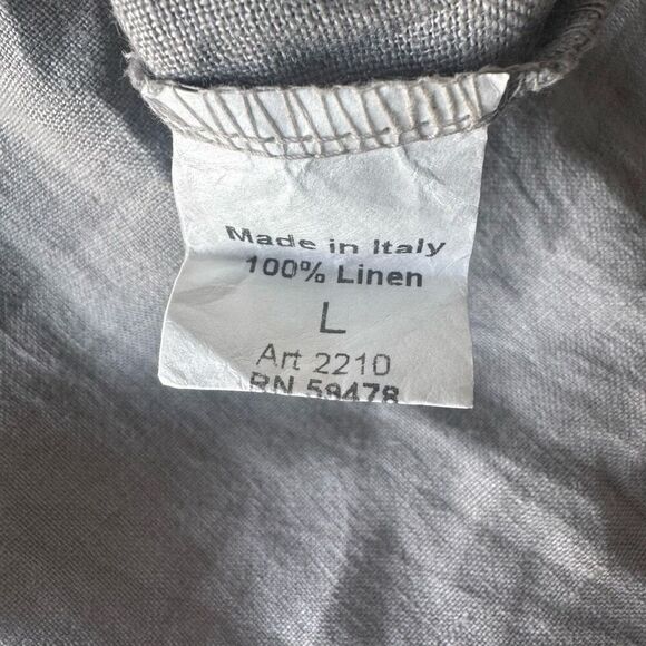 Terzo Millenio Made In Italy 100% Linen Dress Size L - Picture 8 of 8